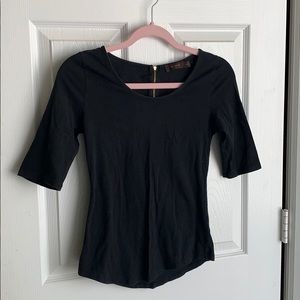 Black 3/4 Sleeve Blouse